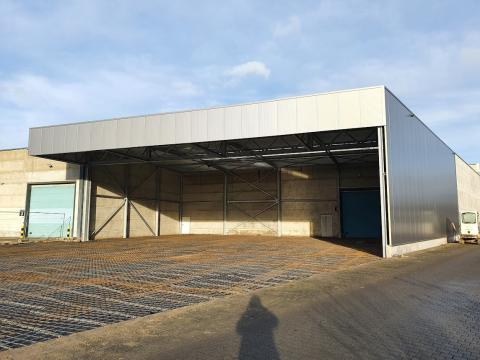 Halfopen Afdak Serry tegels Boortmeerbeek. 